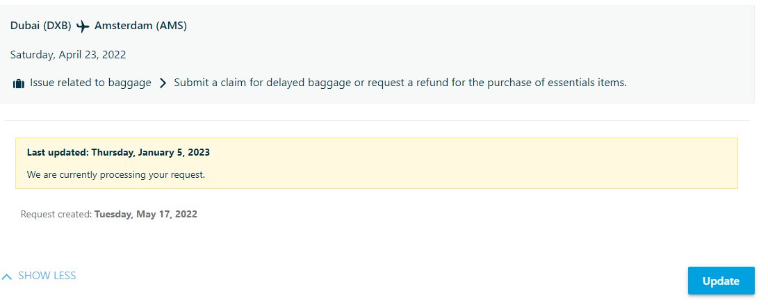 DevisserSkiv's tweet photo. @KLM lost our suitcases on April 23rd. As of today, no suitcases recovered and my claim still pending unresolved.

@KLM Customer service is non-existent and only knows how to say, “apologies for the inconvenience” and “I ask for your continued patience”. 

Its been 9 MONTHS!!! https://t.co/JOYoHQ4g58