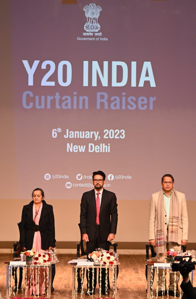 IndiaY20's tweet photo. The Hon’ble Minister of Youth Affairs and Sports Shri Anurag Singh Thakur Ji has launched offficial website of Y20 India.
Find the link below for regular updates:
https://t.co/Fc9El1pX8y

@ianuragthakur @IndiaY20 @g20org @YASMinistry https://t.co/9EW6KMvZeR