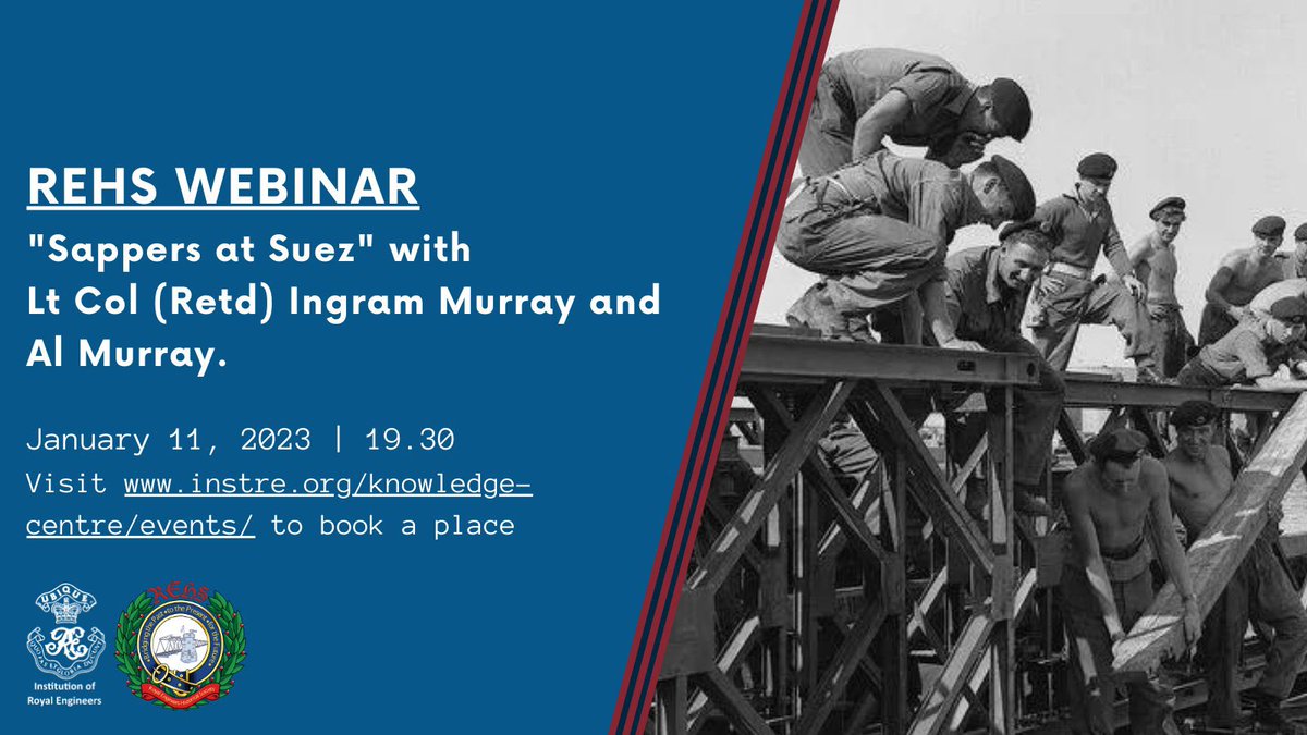 RE_Hist_Society's tweet photo. Next week we will have the author of Command, @almurray discussing the “Sappers at Suez” with his father on our free #webinar Al is a big fan of #SapperHistory and an entire chapter of his book is about #SapperLegend Sir Percy Hobart. Sign up for it here: https://t.co/4o68yi1kTB https://t.co/c4u9hKF0Py