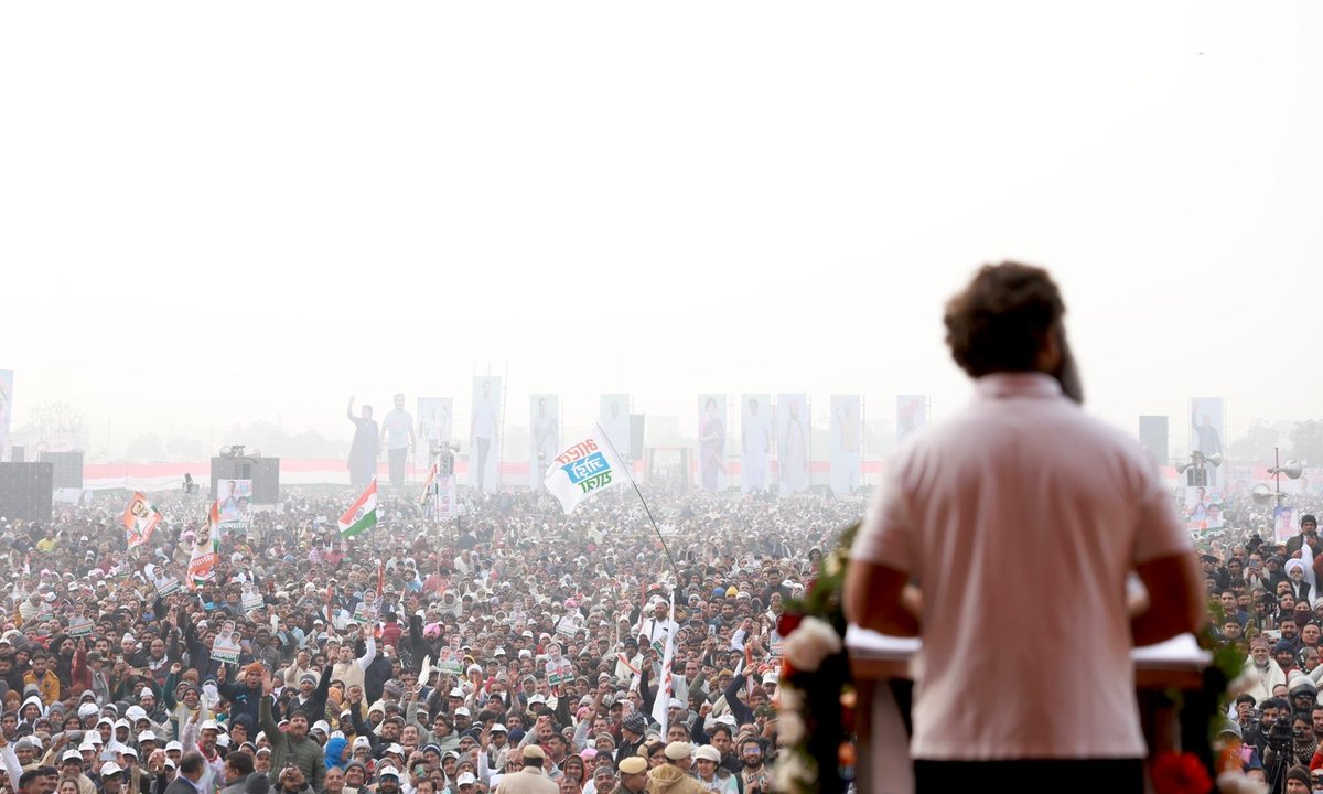 srinivasiyc's tweet photo. पानीपत की रैली में उमड़ा सैलाब एक शंखनाद है, महँगाई बेरोजगारी और नफरत के खिलाफ.. https://t.co/sXrpL20SiV
