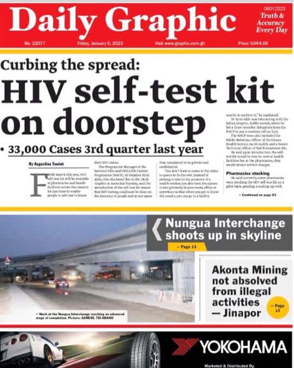 _GHSofficial's tweet photo. From March of this year, you can purchase an HIV Self-Test Kit at any pharmacy or obtain it for FREE (for now) at health facilities. With this, you can test for HIV at the comfort of your home (Dr. Ayisi Addo, Programme Manager- NACP/GHS)
#HIVisreal
#gettested
#knowyourstatus https://t.co/BfFOCbcL09