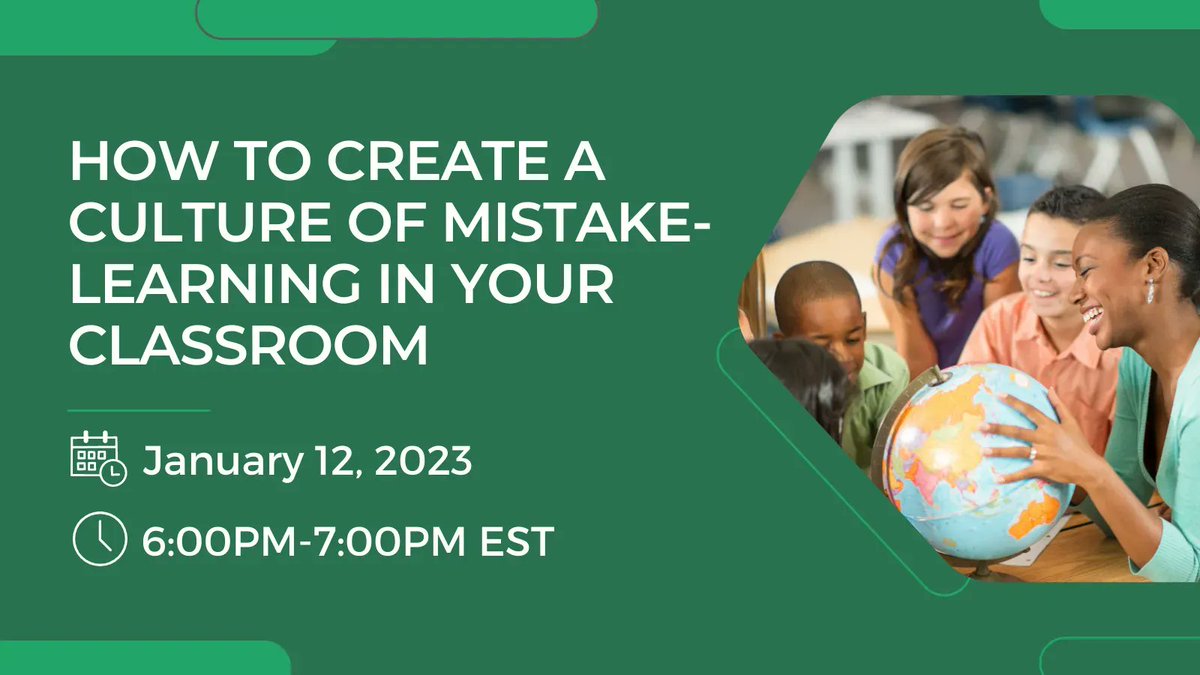 learnwithSAP's tweet image. Join us Thursday, January 12, for our next webinar! @cohen_zak will be talking about How to Create a Culture of Mistake-Learning in Your Classroom. 

Sign up today: bit.ly/3j9QBs3

#mistakelearning #edupd #ownthelearning