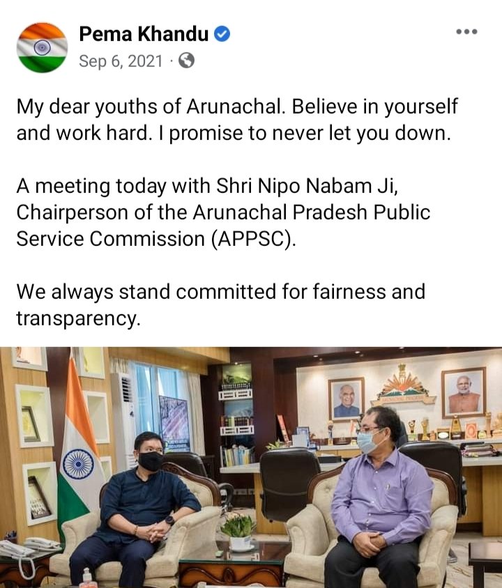 MesinTechi's tweet photo. #ARUNACHAL_PAPER_LEAKAGE 
With the degree of corruption prevailing in the State, it has become difficult to believe in the essence of working hard. @PemaKhanduBJP @ArunachalCMO @KirenRijiju @PMOIndia @SCofIndia @ravishndtv https://t.co/EgBs0aMDLG