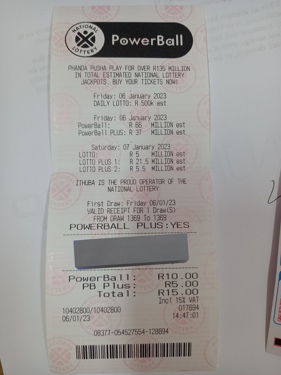 You miss all the chances you don't take🤌🏾

Tonight's #Powerball is estimated at R66 Million, &amp; #Powerball Plus is R37Million. In total, that's an entire #R103Million.

You can play in-store like me, or play on your phone.

Its that easy to be a MILLIONAIRE🔥