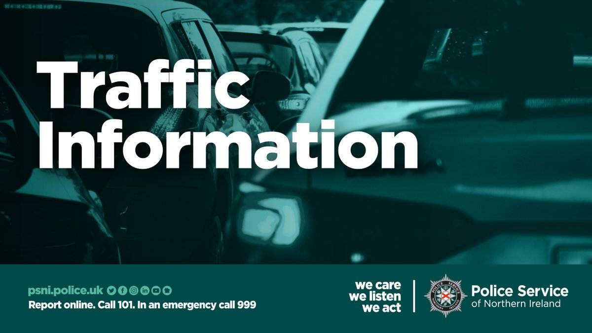 PSNIArdsNDown's tweet photo. Motorists are advised that High Street in Bangor is closed following a road traffic collision. Local diversions are in place. Please avoid the area and seek an alternative route. https://t.co/KSBxibrDkA