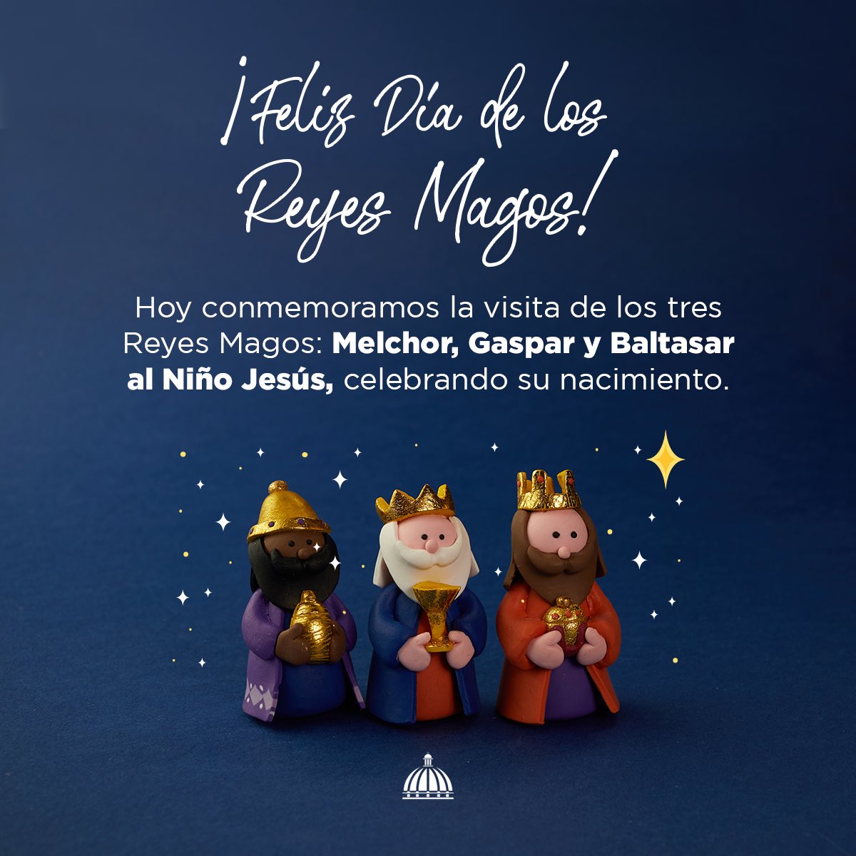 PresidenciaRD's tweet photo. Hoy, Día de los Reyes Magos, conmemoramos la adoración del Niño Jesús por parte de los reyes que lo visitaron en su nacimiento, y desde la Presidencia, esperamos que sea un día lleno de júbilo para las familias dominicanas en el cual puedan compartir y ver a sus pequeños felices. https://t.co/qJs04WLMMi