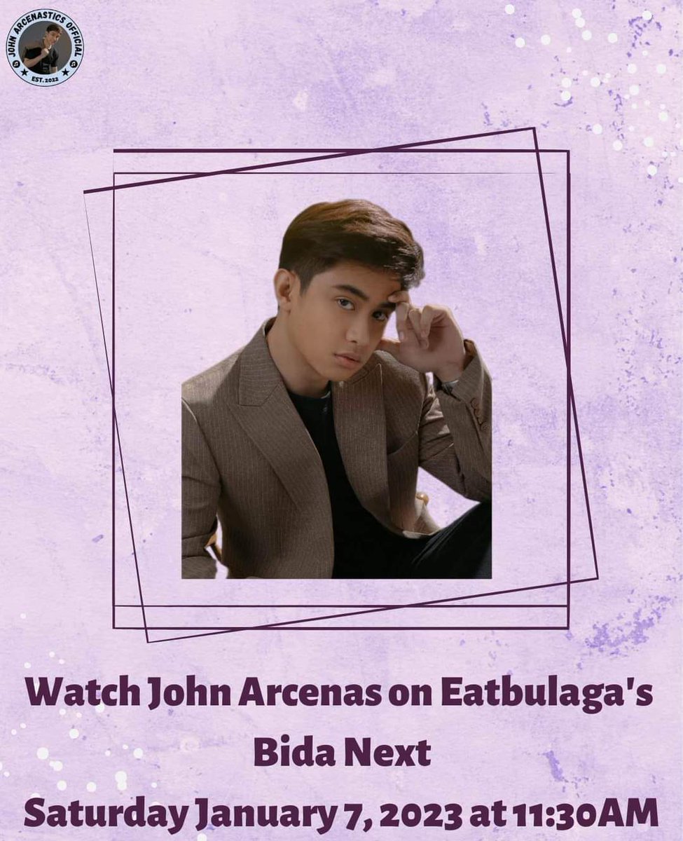 iamjenminseo's tweet photo. Watch John Arcenas John Arcenas on Eat Bulaga's Bida Next tomorrow (Saturday) January 7, 2023 @everyone 

#JohnArcenas 
#Hearthrobsinger
#BidaNextJA https://t.co/wgDK0rutUx