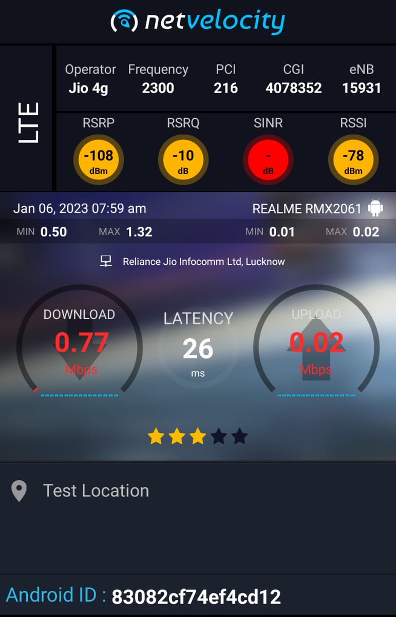 NeerajNavodaya's tweet photo. @TRAI @JioCare  @DoT_India @consumerforum_ The network problem of area 209402 Sarsaul Kanpur Nagar U.P.East is grim.  since 5th jan 23 evening it is again completely dormantThe care team do'nt pay attention for seamless connectivity even after whatsapp message to the concerned . https://t.co/rYnRCWnP6f