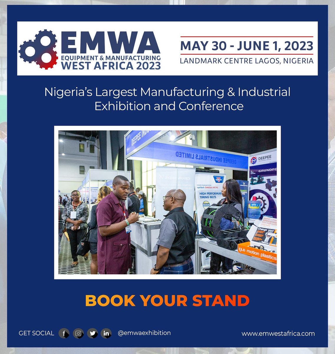 PowerConnectNG's tweet photo. Book your stand at Nigeria’s Largest Manufacturing Event 2023. 

https://t.co/04S6xUid8I https://t.co/R0guZ1mX7L