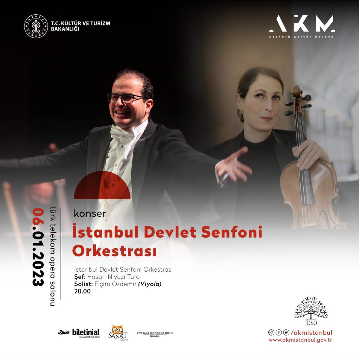 Cumhuriyetimizin 100. Yılının ilk konserinde, Suisse Romande Orkestrasının solo Viyola sanatçısı Elçim Özdemir’in solist olarak katılımıyla ülkemizin seçkin bestecilerinden Adnan Saygun, Yalçın Tura ve Hasan Uçarsu’nun eserlerini seslendireceğiz.