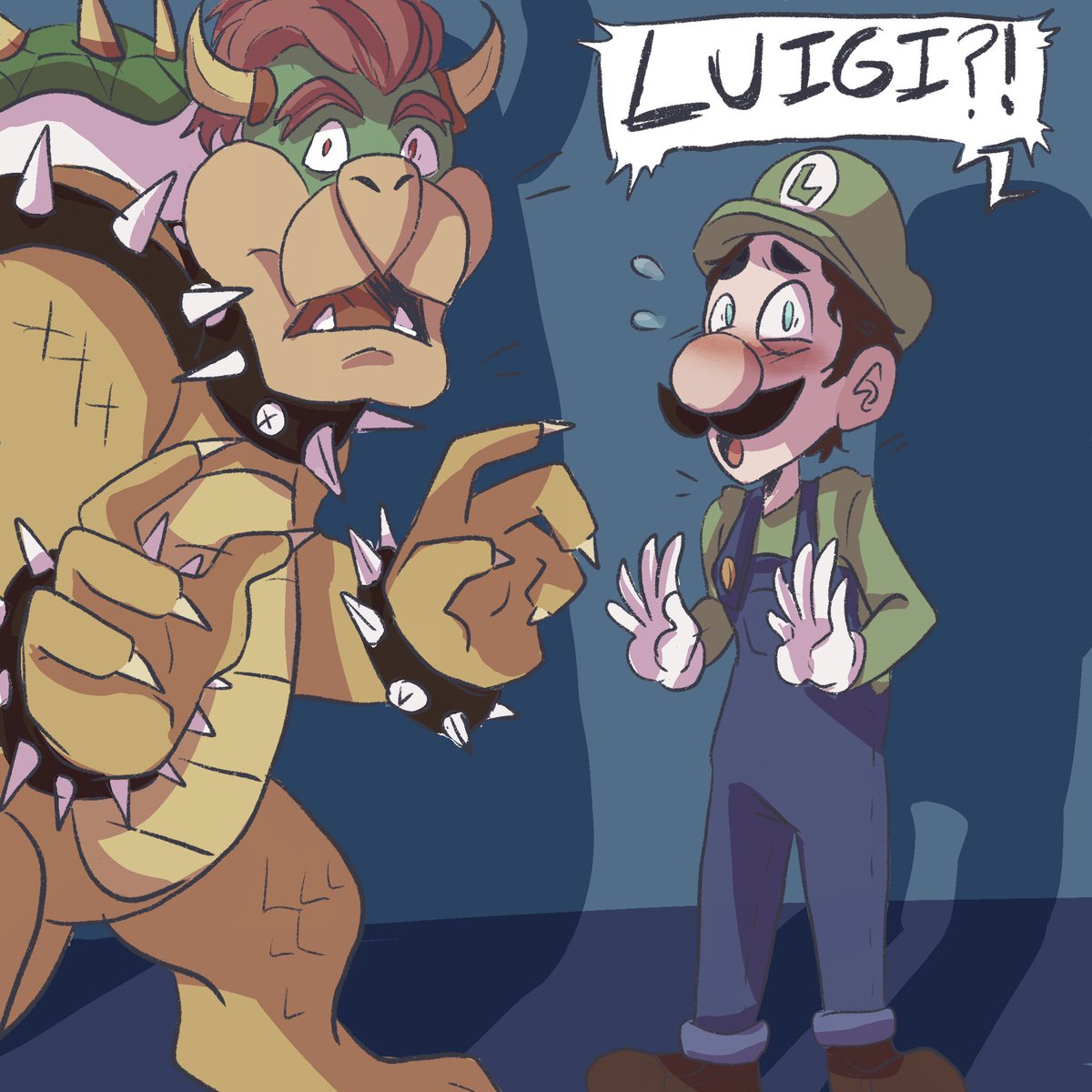 #bowuigi comic 1/3 #Nintendo #supermario #Luigi #bowser #bowserxluigi #comic #digitalart #mario