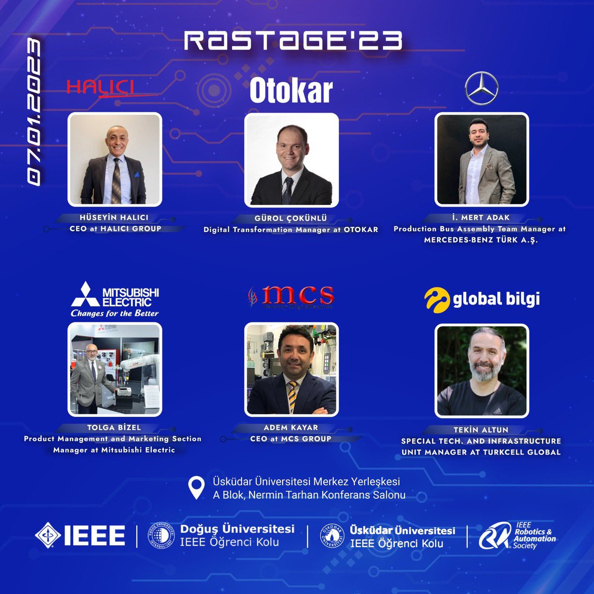 UniverListApp's tweet photo. @IEEEDogus IEEE Doğuş Üniversitesi Robotics &amp; Automation Society ve Üsküdar Üniversitesi Robotics &amp; Automation Society ortaklığında düzenlenen RASTAGE’23, 7 Ocak Cumartesi arasında, Üsküdar Üniversitesi Merkez Kampüsü A Blok’ta gerçekleşecektir 🎊➡️ https://t.co/AOYo5mAoHf https://t.co/NQWsD6BSKs