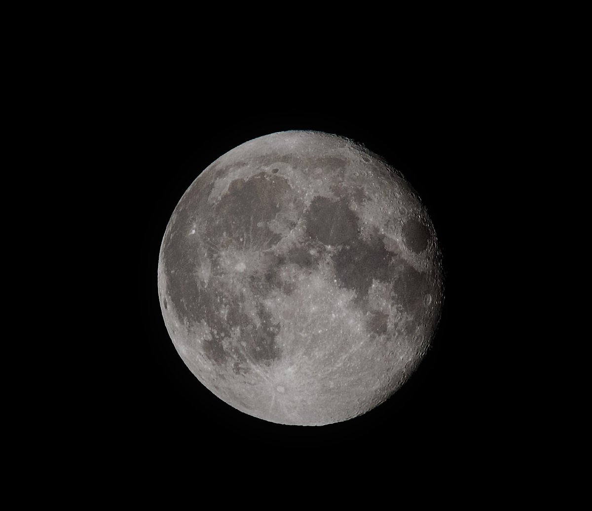 Look up tonight for the first Full Moon of the year. It's traditionally known as the Wolf Moon, due to the sound of hungry wolves howling at it. When the Moon is fully illuminated a wealth of features are visible on its surface, including the dark grey ‘seas’. Image - D Gibson.