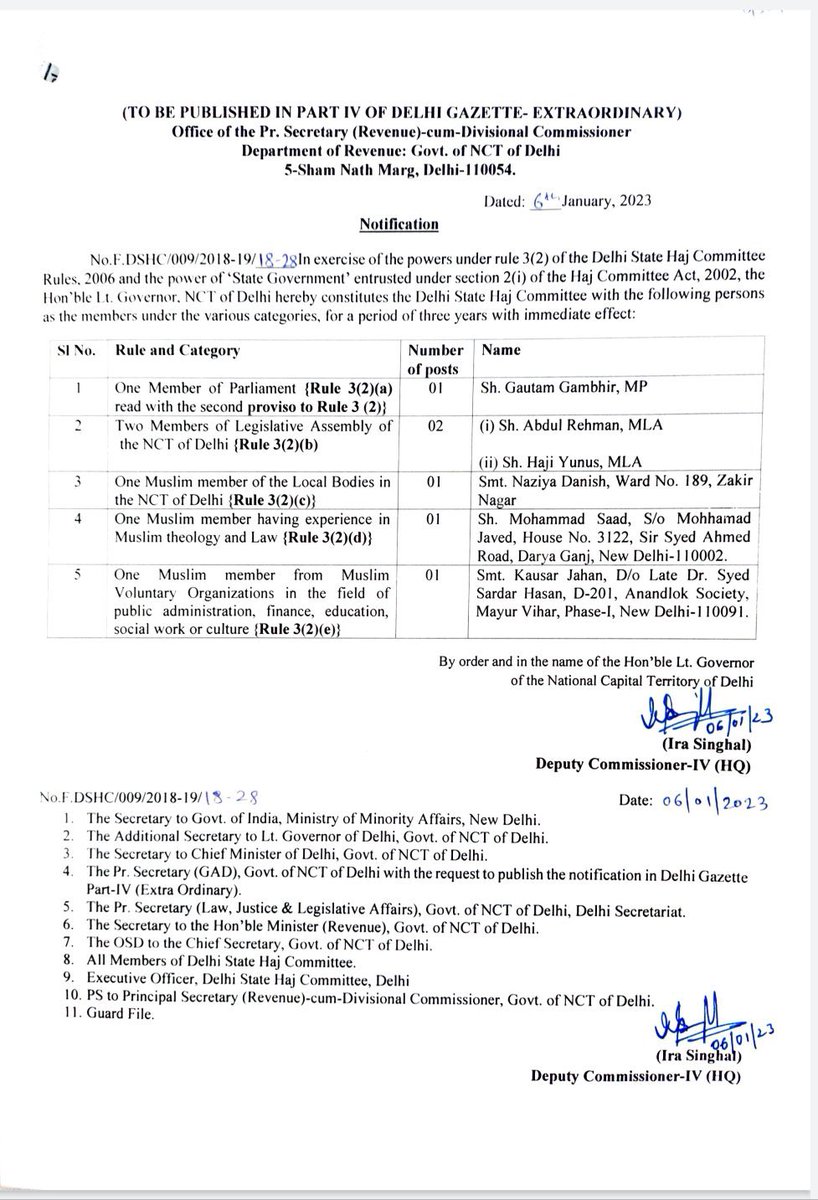 ArvindKejriwal's tweet photo. Hon’ble LG dictated these names n directly got notification issued from officers. No process, no elected govt? Constitution thrown to the winds

Sir, just becoz u control bureaucracy thro “services”, u are able to get all ur illegal directions implemented https://t.co/o8BfJic2WF
