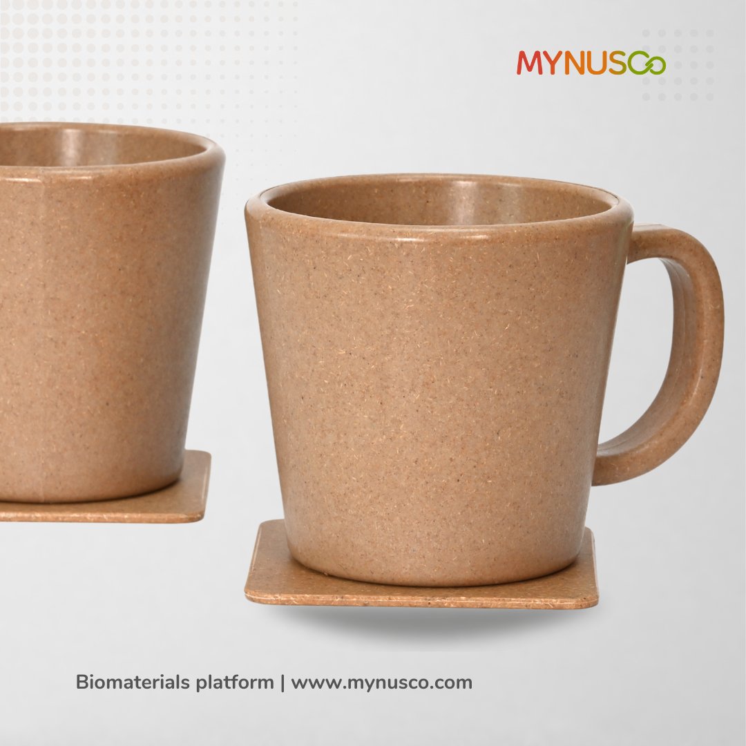 mynusco's tweet photo. Our mugs made from rice and coffee husk will reminisce you of the circularity!! Our biomaterials platform at mynusco starts from mugs and produces materials up to the automotive industry.

#mynusco #replaceplastics #zerowasteindia #carbonfootprint #earthfriendly #biocomposites https://t.co/0QdAgICVTq
