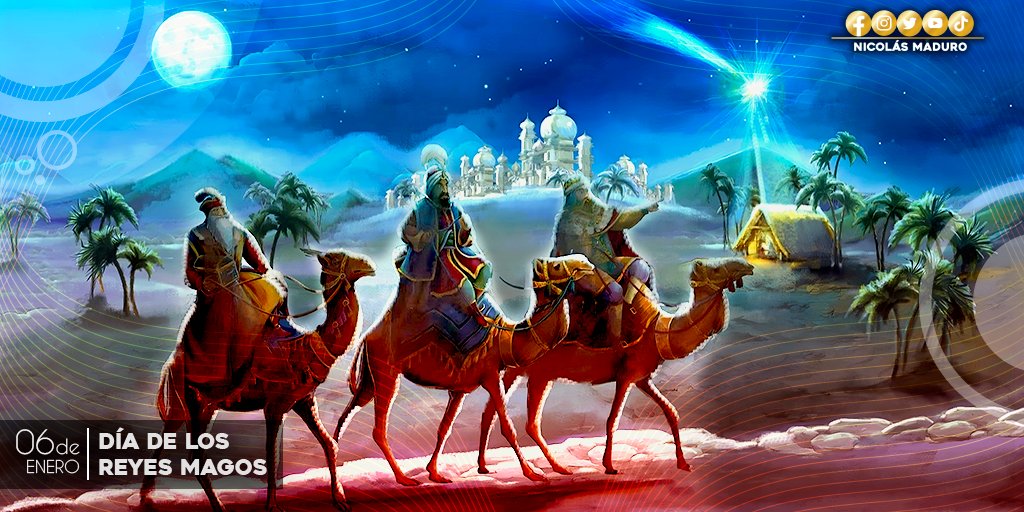 Hoy es un día especial para las familias venezolanas, celebremos con alegría la llegada de los Reyes Magos a los pesebres de nuestros hogares. Sigamos su ejemplo, ellos emprendieron el viaje desde muy lejos, con fe, perseverancia y esperanza, para adorar al Niño Dios.