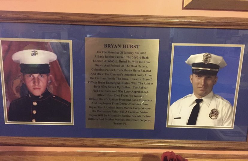 CHIEFGILBERT1's tweet photo. Hard to believe it has been 18 yrs since you were taken from us from a very EVIL individual.Your actions in saving lives inside the bank will never be forgotten! @ColumbusPolice Officer Bryan S. Hurst #2057,member of the 95th Recruit Class We miss you! #2057Forever #ThinBlueLine https://t.co/BXeuIVoXxm
