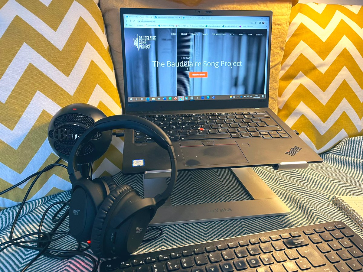 Headphones are out. Desk is covered in blanket and cushions. This can only mean one thing: time for the makeshift home recording studio to fire up once again for an interview on Baudelaire in indie/alternative music. <a href="/baudelaireproj/">TheBaudelaireProject</a>