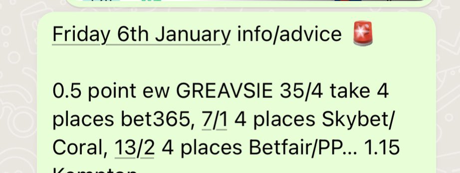 TAKracingadvice's tweet photo. KABOOOOOOOOOOOM 💥💥💥

GREAVSIE loses 5 lengths at the start but wins with plenty in hand there to start the day off nicely!! 💰19/1 on the exchange BSP 😊 https://t.co/whbJkQ5b3l
