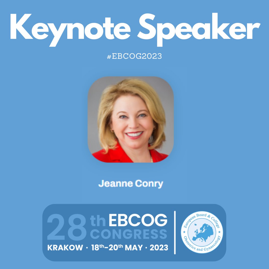 . <a href="/FIGOHQ/">FIGO HQ</a>  President Jeanne Conry is one of the keynote speakers.
The only opportunity to see her live at the EBCOG 2023 Congress - Be present in Krakow.

#EBCOG2023 #krakow #obgyn
