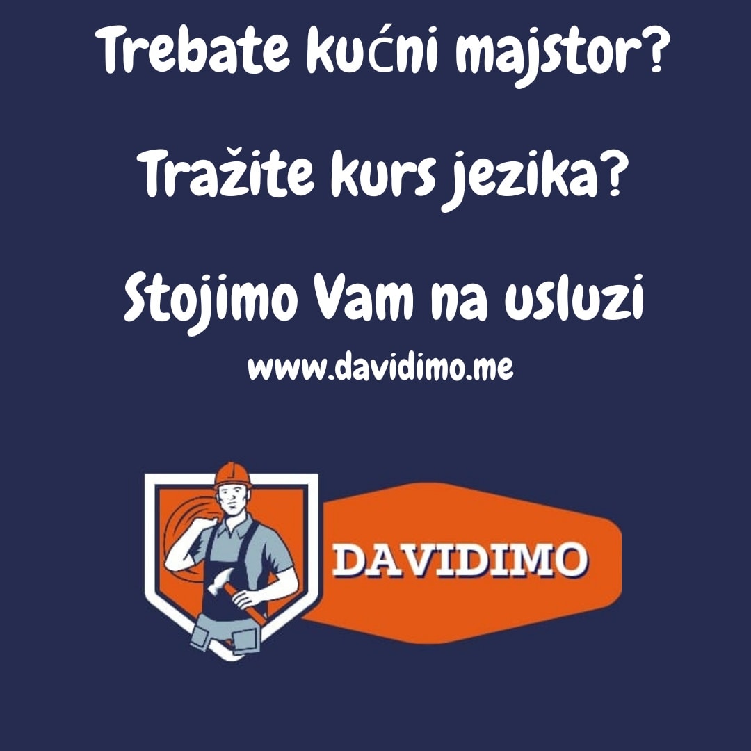 davidimo_me's tweet photo. Dobijte uslugu - pružite uslugu, dobijte uslugu najbolje kvalitete po najpristupačnijoj cijeni.Prijavite se besplatno, na web stranici za članstvo. #davidimo #podgorica #budva #bar #kotor #tivat #tuzi #plav #cetinje #kolasin #majstor #montenegro #crnagora #risan  #virpazar https://t.co/FCCMnistkE