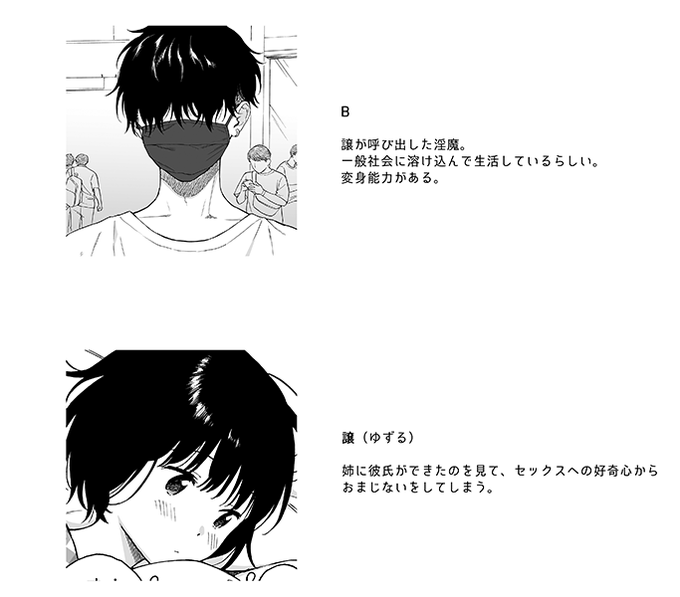 紙の方はページの都合で入れれなかったキャラ紹介上げときます(DL版は見開きのページ調整のために入れてる) 