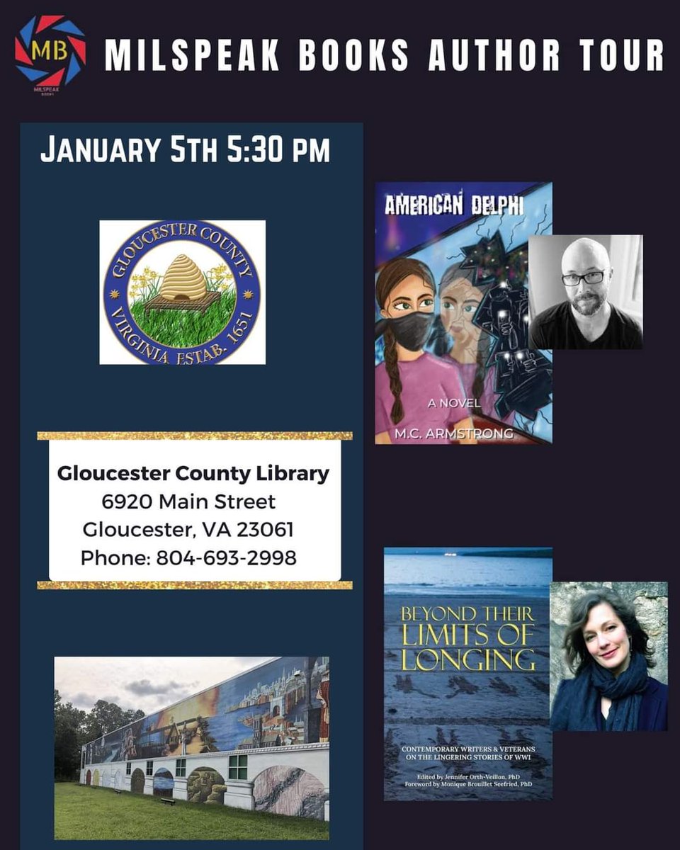 mcarmystrong's tweet photo. We talked about the burn pits & viral language. We talked about the power of #YA and the need for fearless honesty. But mostly, we talked about World War I. Then we played music :)
#MilSpeakBookTour
#BeyondTheirLimitsOfLonging
#AmericanDelphi
@MilspeakF @orthveillon @tracycrow1 https://t.co/2ej60I1DYu