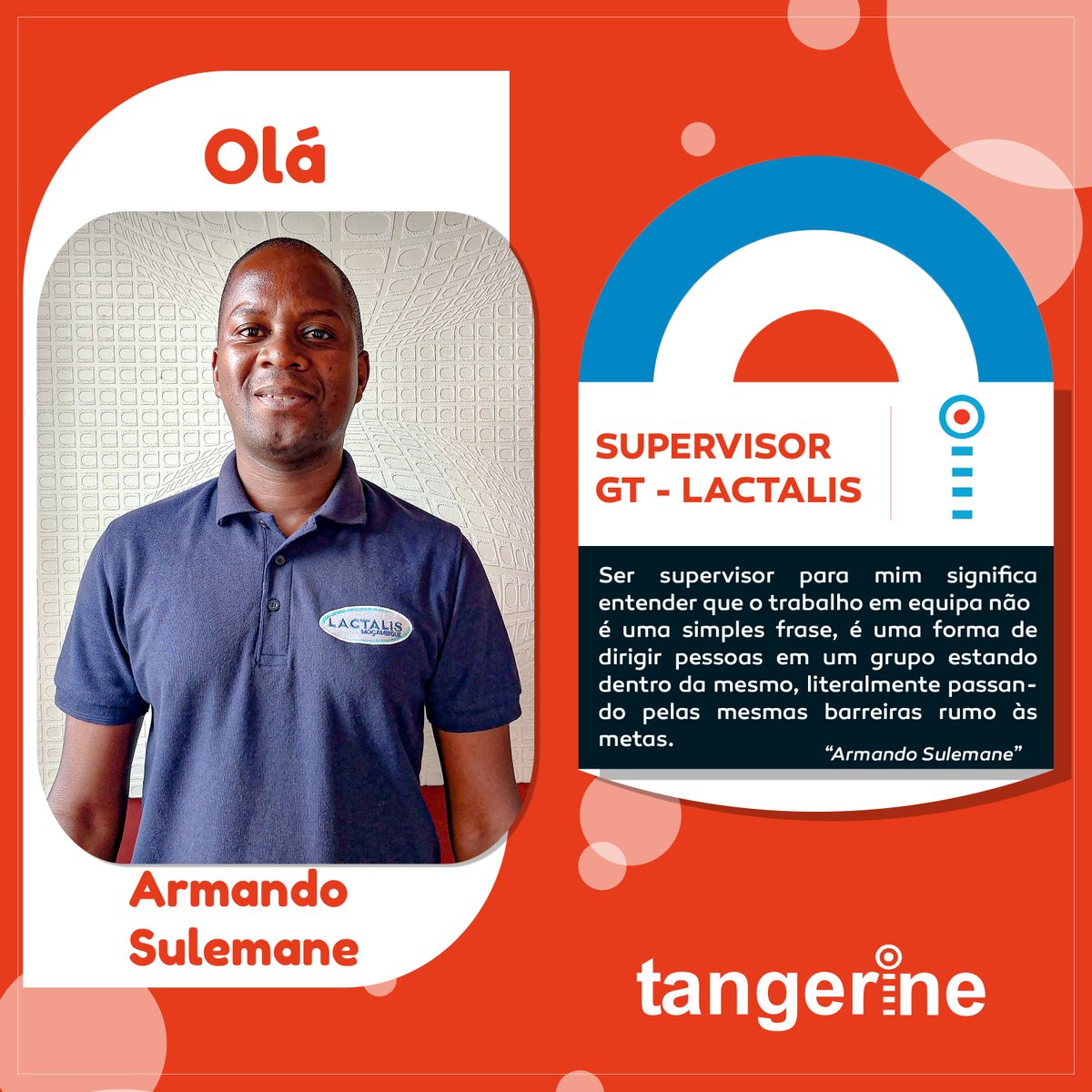tangerinemoz's tweet photo. Olá Armando🖐🏽

O Armando é Supervisor na Tangerine, e junto a sua Gestora, coordena actividades e monitoriza o trabalho das suas equipas no campo.

#Tangerine #People #HumanResources https://t.co/xkIwbrvJvB
