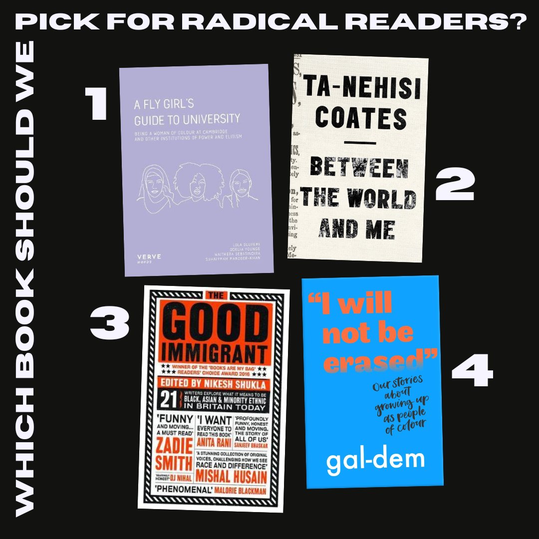 Which book would you like us to read and discuss next for our upcoming in-person #RadicalReaders session? Vote in the poll below!
