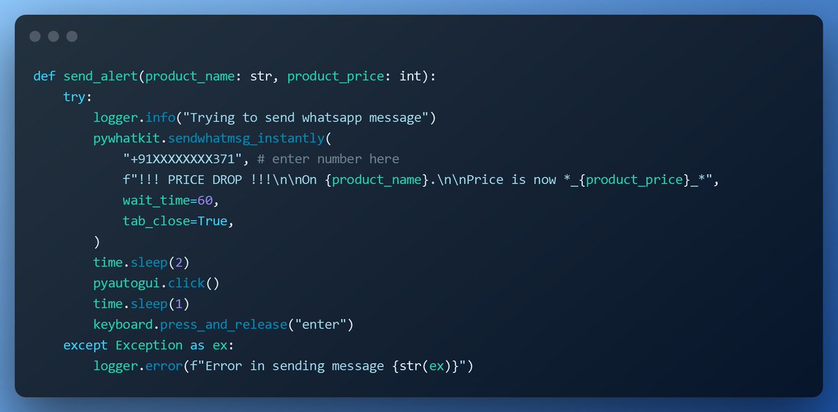 🐍 Python X 💬 WhatsApp x 📄 Google Sheet Build a price drop alert script ...