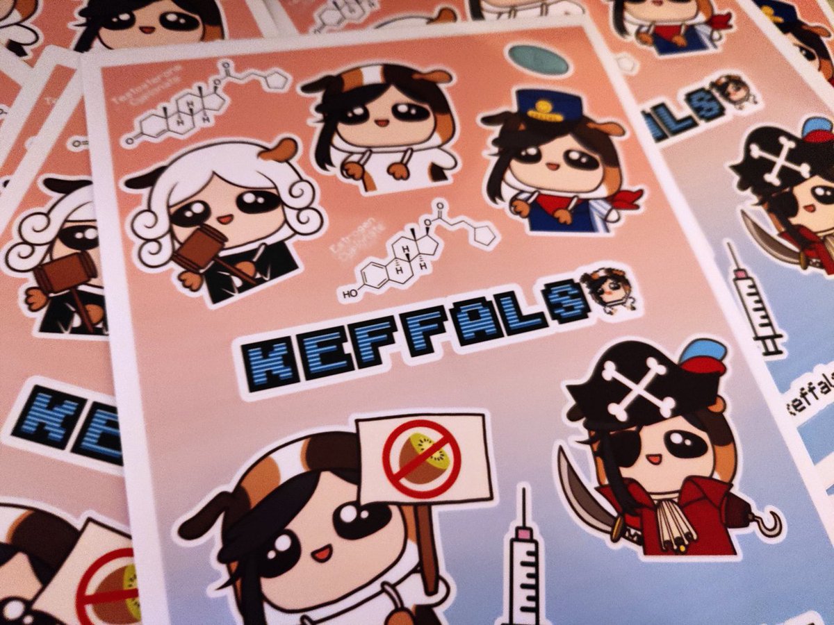 Be gay. Get a sticker sheet.

merch.whitefore.st/product/keffal…