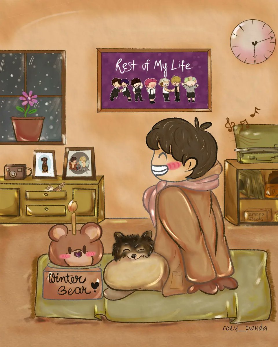 cozy__panda's tweet photo. @EwylanaR The last drawing I drew was this Fanart for Taehyung's birthday😊💜 https://t.co/hiNhX8vivD