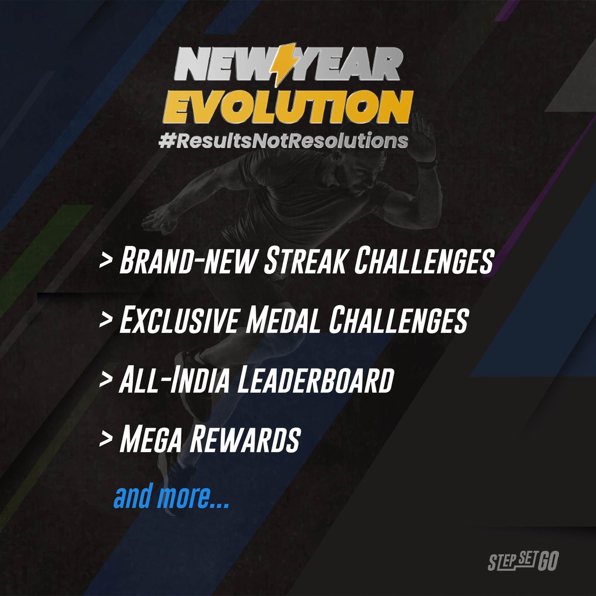 StepSetGo's tweet photo. #ResultsNotResolutions

1. New Year Evolution will run till 31.3.2023
2. Complete challenges to win coin rewards
3. The more coins you win, the higher you rank on the leaderboard
4. Top the leaderboard &amp; win exciting rewards!

Are you ready for your #NewYearEvolution
#StepSetGo https://t.co/m5cECu1VWI