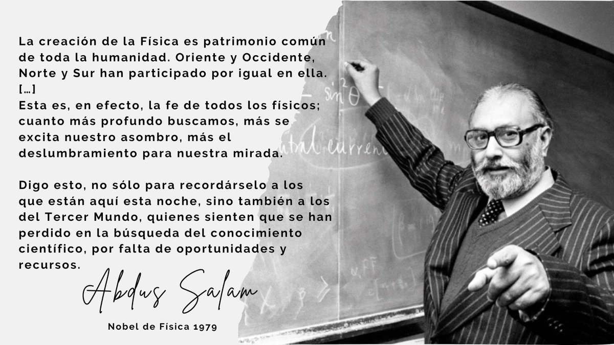 ale_vine's tweet photo. “La creación de la Física es patrimonio común de toda la humanidad. Oriente y Occidente, Norte y Sur han participado por igual en ella. 
[…]
Esta es, en efecto, la fe de todos los físicos; cuanto más profundo buscamos, más se excita nuestro asombro, más el deslumbramiento... https://t.co/NEmjVcUPdk