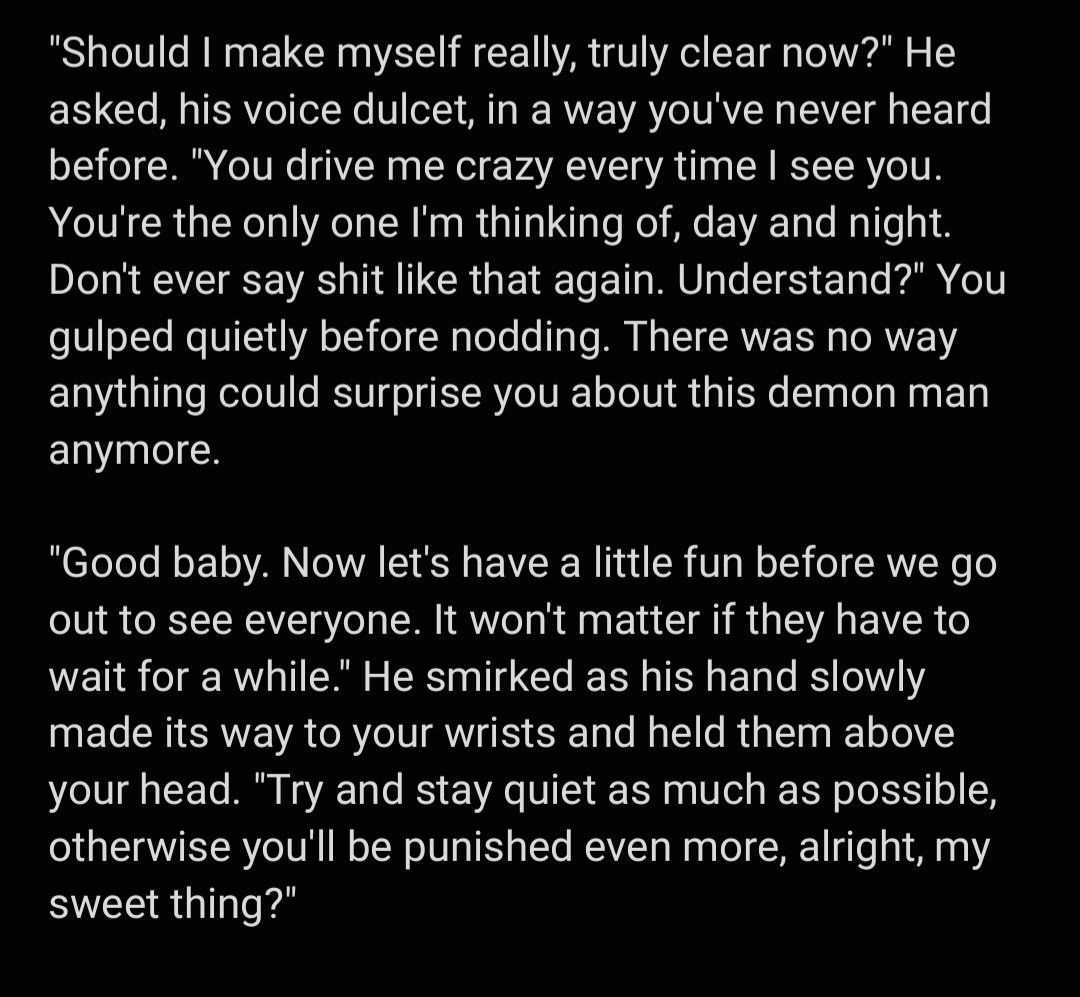 it_do_be_ket's tweet photo. Vox RP scenario pt 24 #VoxAkuma #VoxScenarios #voxrpideas #NSFW #AkuSMR #akumasutra #KinDrenched
(A/N: sooooo... I've been playing way too much genshin recently... and I was listening to scenario playlists when this happened, and um- brainrot, ig..???) https://t.co/1bOrct889l