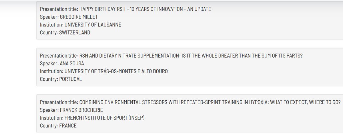 Many great invited sessions at #ECSS2023 ... including one on hypoxic training that I have the pleasure to share with @anakatesousa and @BrocherieF @E_C_S_S