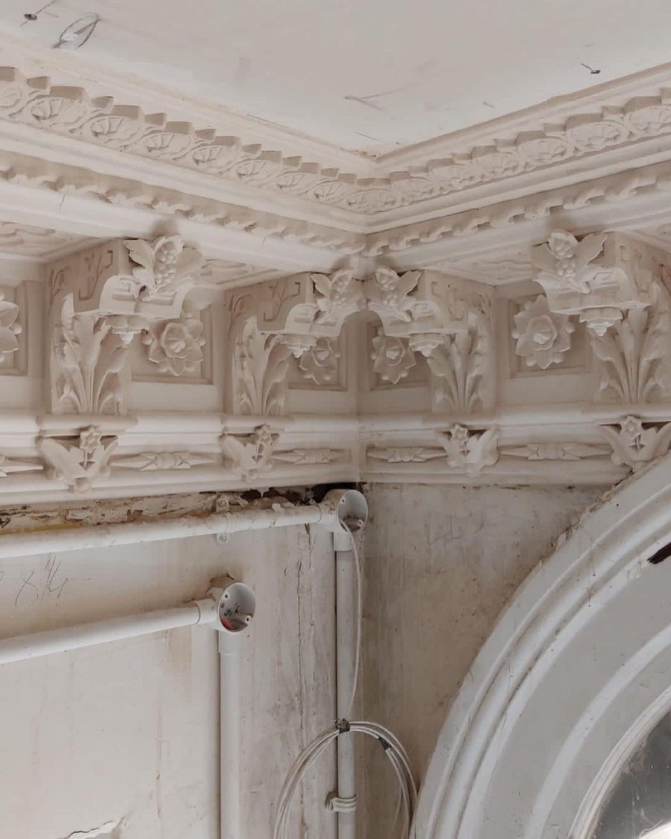 CSJbespoke's tweet photo. Match to existing cornice project. So much detail on this highly ornate beautiful moulding. #bespokeplastermouldings #plastercornice #cornice #coving #craftsmen #diy #home #homeimprovements #ceiling #restoration #renovation #architecture https://t.co/GefHUNdKDo