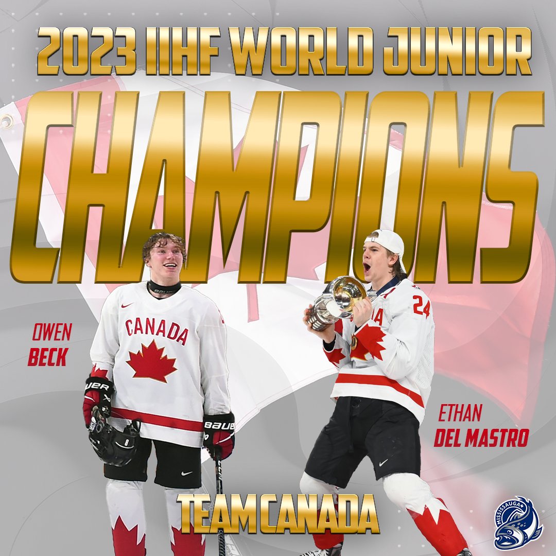 OHLSteelheads's tweet photo. ICYMI: Steelheads Ethan Del Mastro (@EthanDelmastro) and Owen Beck (@owenbeck92) have won the gold! 🏆 #MadeofSteel https://t.co/1qpJWArWoc