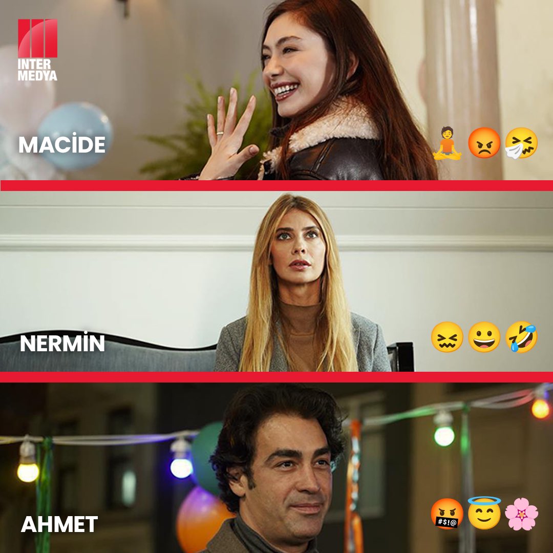 InterMedya_'s tweet image. Let's see how familiar you are with the characters of the series "Poison Ivy". Which character represents which emoji?

Gecenin Ucunda dizisi karakterlerini bakalım ne kadar iyi tanıyorsun. Hangi karakter hangi emojiyi temsil ediyor?

#GeceninUcunda