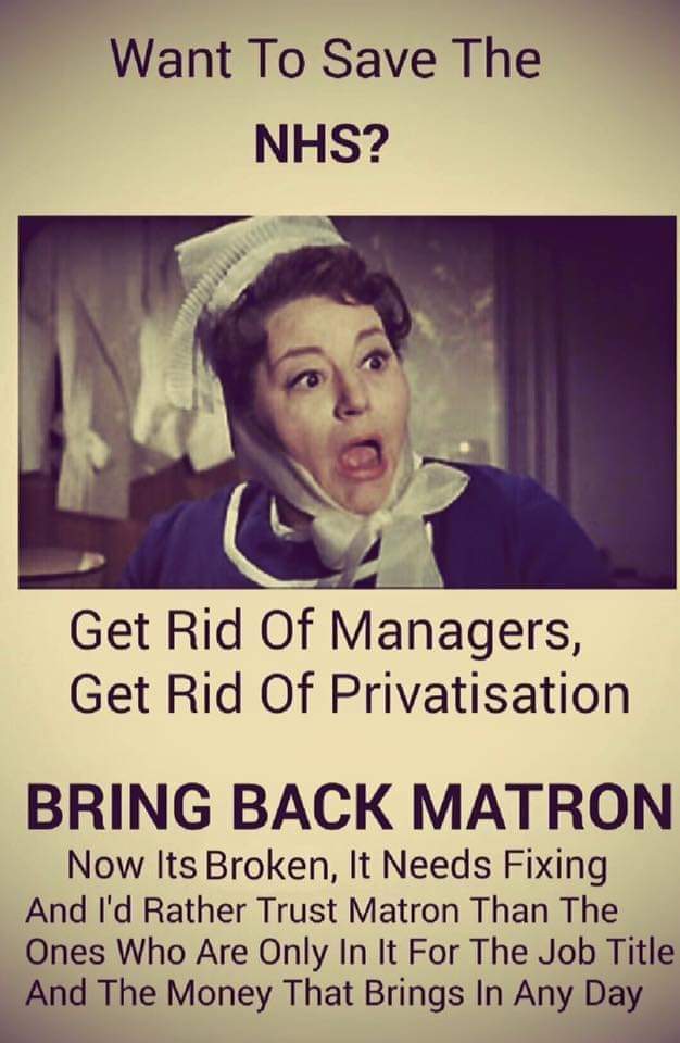 Far to many upper management with 6 figure salaries, lighten from top down and there would be millions+ that could be used to properly fund the NHS. Just like councils and government, far to top heavy! Just my humble opinion.