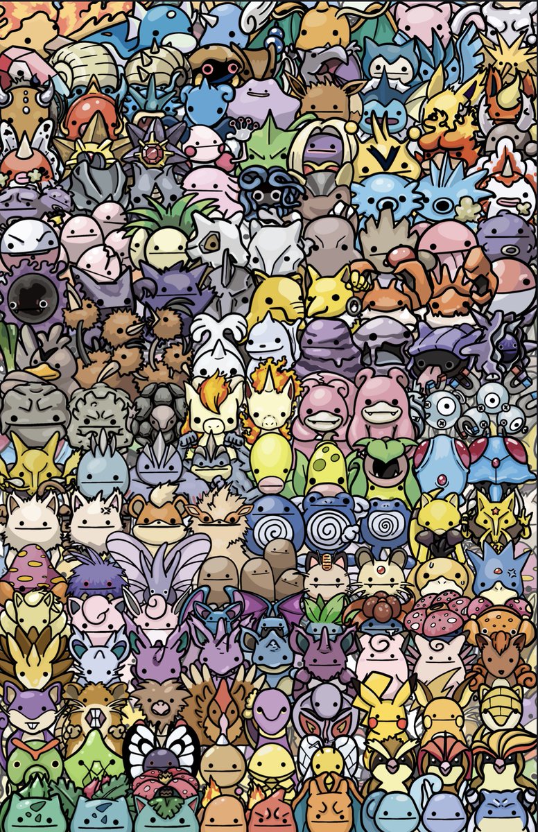 Just finished the gen 1 151 Pokemon all as ditto! Hoping to make this into shirts. But I'll have it as an 11 x17 print Miamiink!

#pokemon #ditto #pokemongen1 #pokemon151 #pokémon #artprint #artistalley #killinghersoftly #miami #miamiink