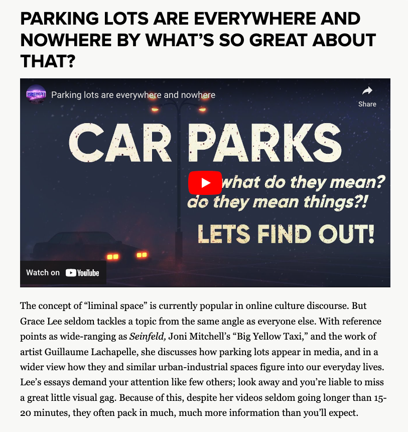 What an amazing write up for my amazing friend <a href="/whatssograce/">What's So Great About That</a> on <a href="/Polygon/">Polygon</a>'s Best YouTube Video Essays of 2022 list! 

polygon.com/what-to-watch/…