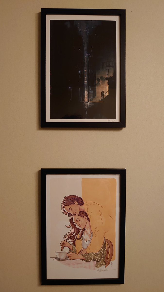 My 2 favourite pieces on the same wall, by @pascalcampion and @ChrisEvenhuis ❤️