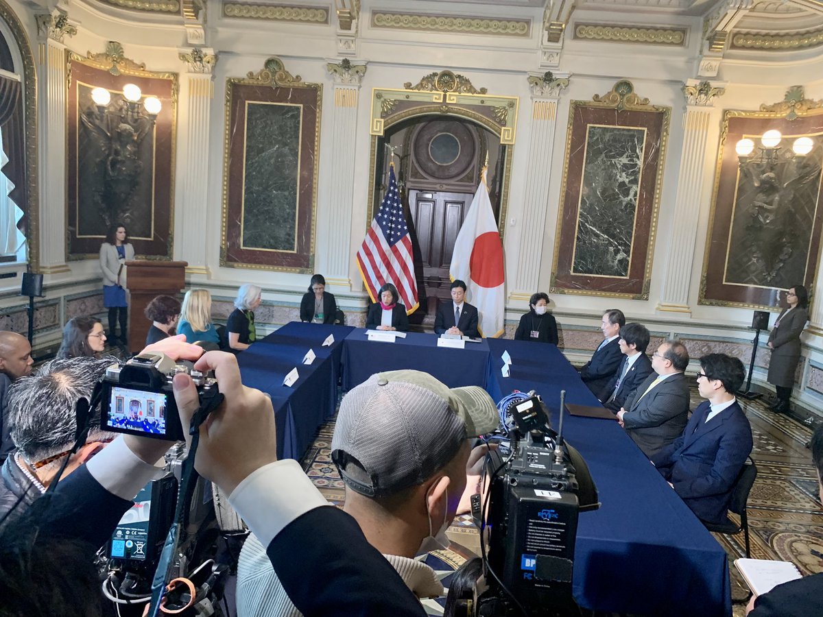 U.S. Trade Representative @AmbassadorTai and Japanese @METI_JPN Nishimura kick off a task force to combat forced labor and human rights abuses in global supply chains.