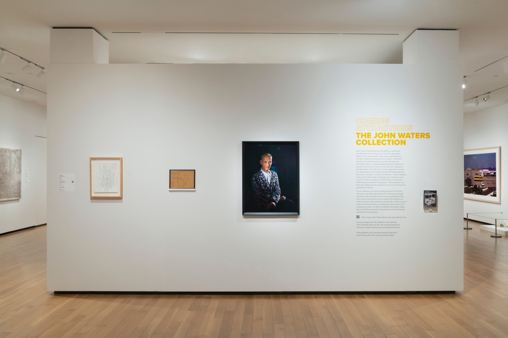 ‘Coming Attractions: The John Waters Collection’ is currently on view at the Baltimore Museum of Art through April 16. Curated by Catherine Opie and Jack Pierson, the exhibition showcases approximately 90 artworks from Waters’s bequest to the museum.⁠ ⁠ Photo: Mitro Hood⁠