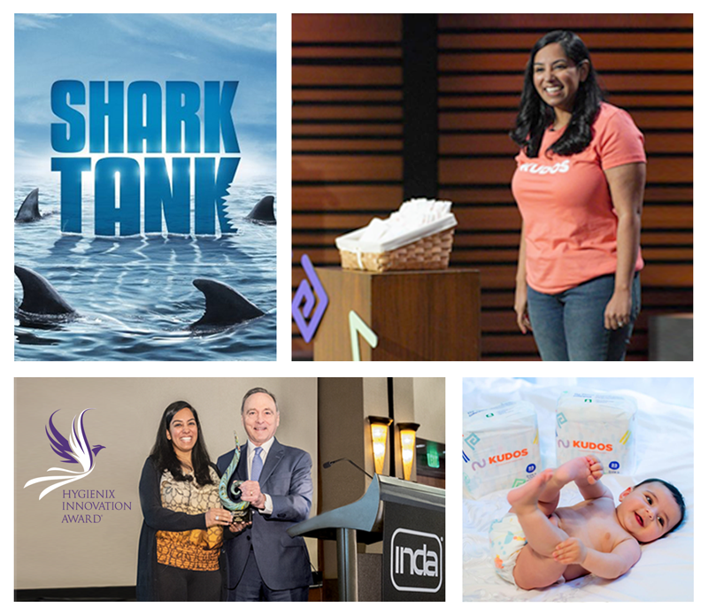 INDANonwovens's tweet image. Tune in 8pm tonight (Jan. 6), ABC, to see 2021 Hygienix Innovation Award™ winner, Amrita Saigal, founder&amp;amp; CEO of Kudos, presenting her company’s disposable diaper to the sharpest business “Sharks”. See what happens when innovation &amp;amp; Shark Tank meets Kudos. #Hygienix #Sustainable