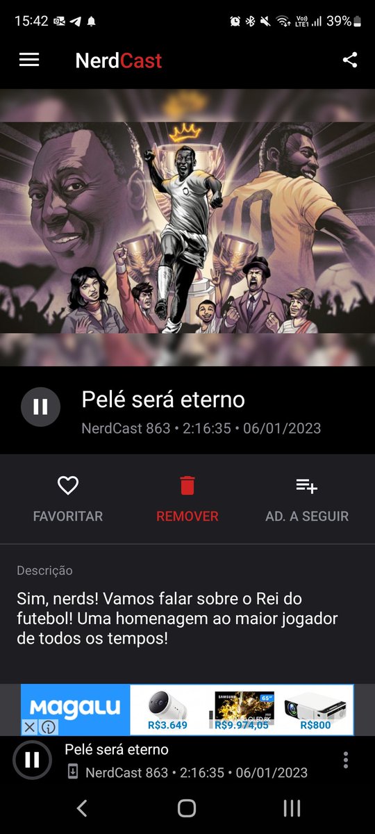 principevidane's tweet image. TÔ LA NO NERDCAST DE NOVO!!!

PRA FALAR DO REI PELÉ!

VAMO LÁ OUVIR