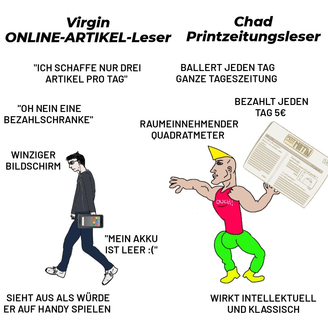 Dies ist mein Beitrag zur Rettung des Printjournalismus.