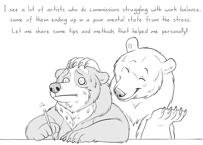 Everyone's getting back to work (if they even took a break) So here's some tips for new working artists! Everyone's process is different but there are some universals for avoiding stress 🖌️🎨 #OldBearComics #TheBearMinimum 