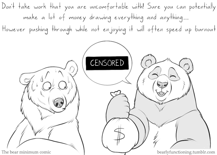 Everyone's getting back to work (if they even took a break) So here's some tips for new working artists! Everyone's process is different but there are some universals for avoiding stress 🖌️🎨 #OldBearComics #TheBearMinimum 